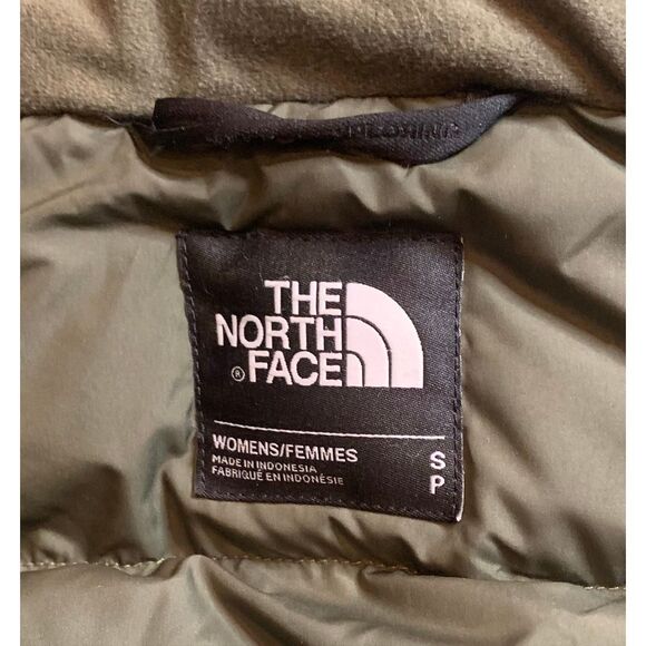 The North Face Arctic Parka 550 Down green Dry Vent Long JACKET COAT sz S WORN 1 - Picture 3 of 11